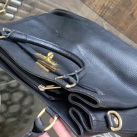 Black Leather Handbag - Picture 3 of 9